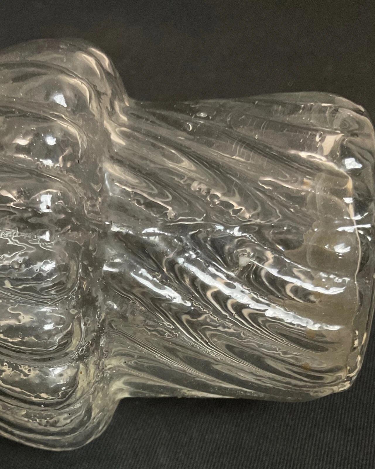 Vintage French Spiral Fluted Glass Decanter, 1940s - 2Y578 For Sale 1