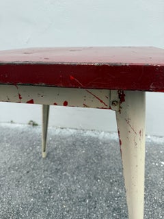 Xavier Pauchard Vintage French Square Metal Bistro Table