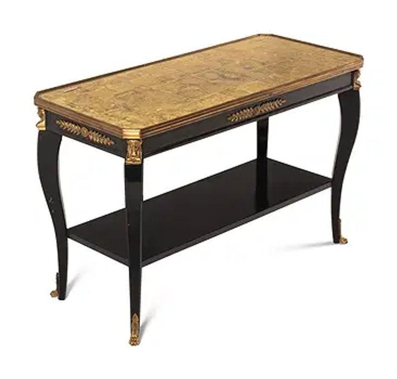 Vintage French Stamped Maison Jansen Louis XVI Low Table In Good Condition For Sale In Dallas, TX