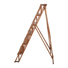 Vintage French Step Ladder in Beechwood