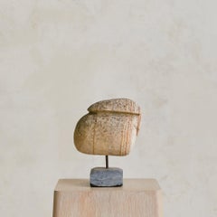Vintage French Stone Abstract Sculpture on Stand No. 12