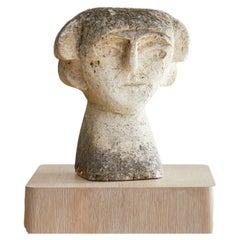 Scultura figurativa francese vintage in pietra n. 11