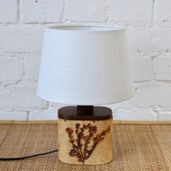 Vintage French Stoneware Table Lamp by Raymonde Leduc 'circa 1970s'