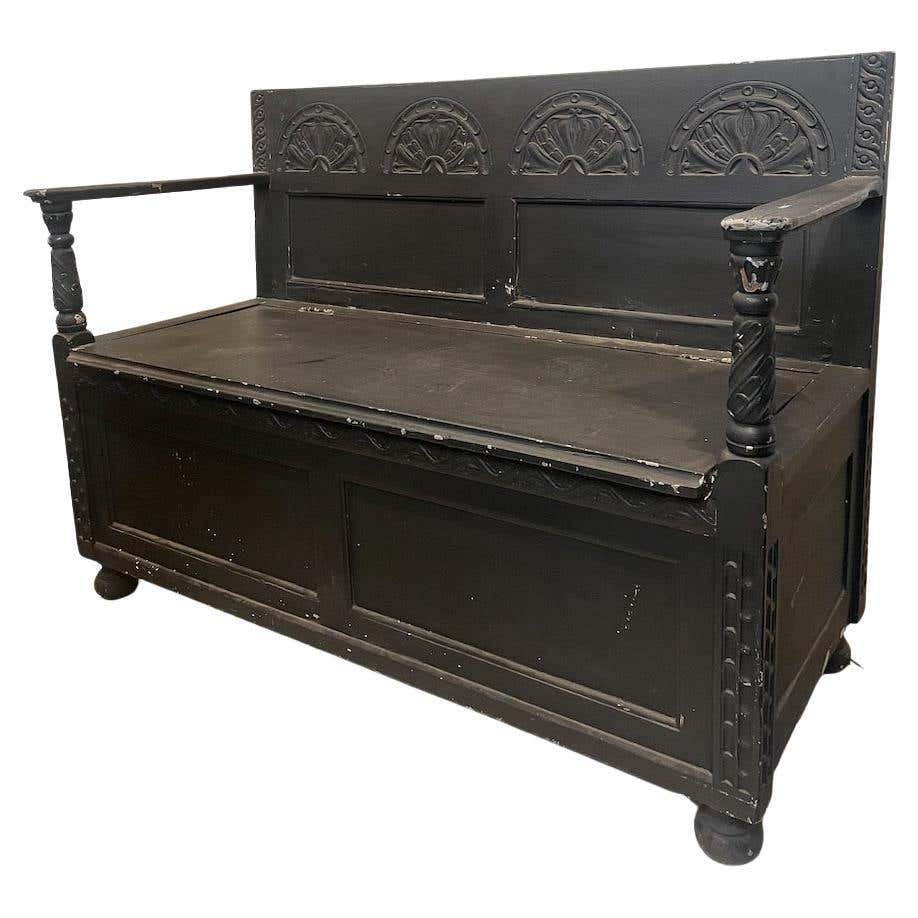 Viintage Racking Bench Antique European Storage Bench at 1stDibs | antique storage benches ...
