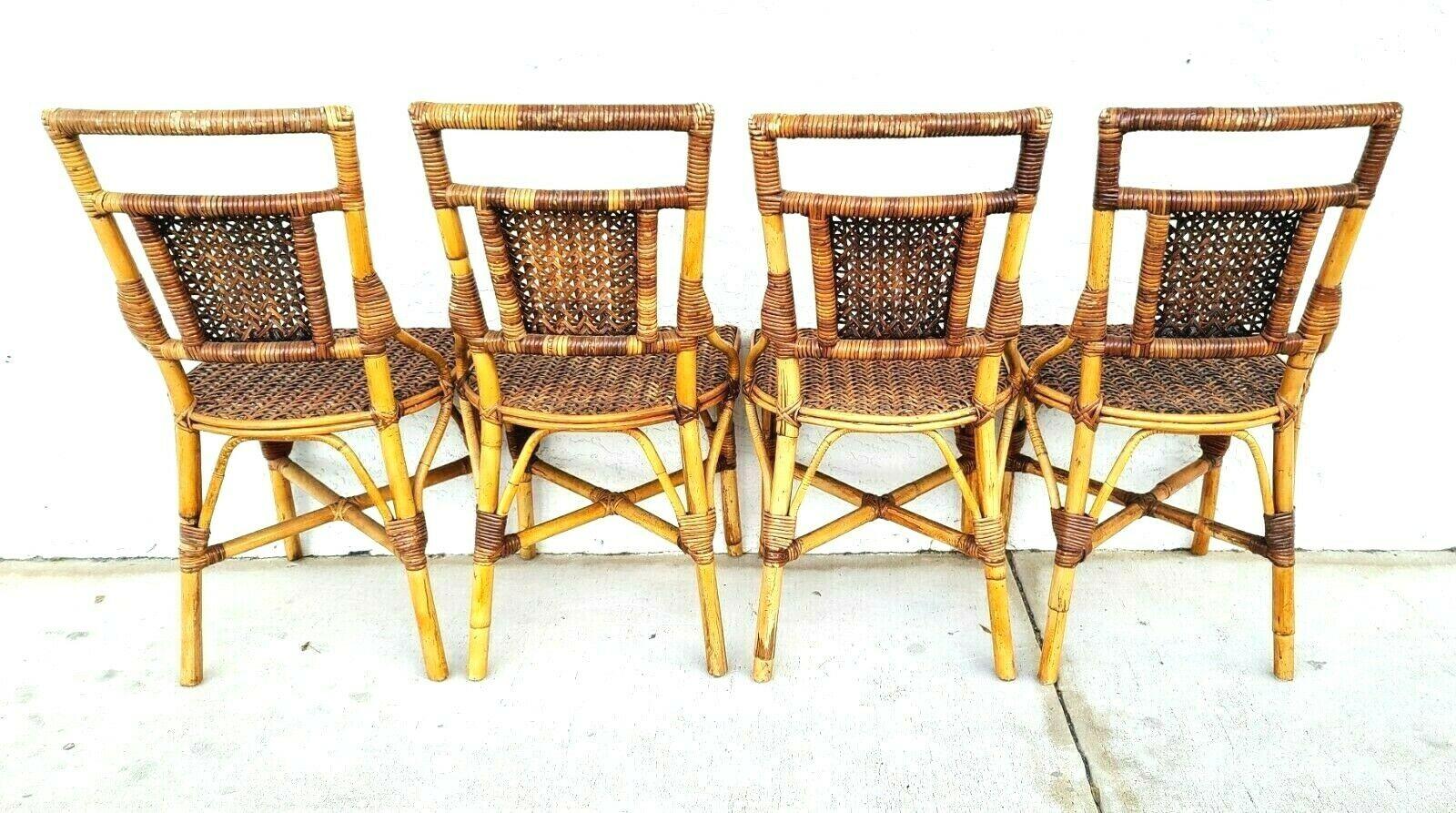 bamboo dining chairs set of 4