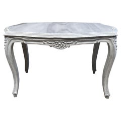 Vintage French Style Console Table with Marble Top