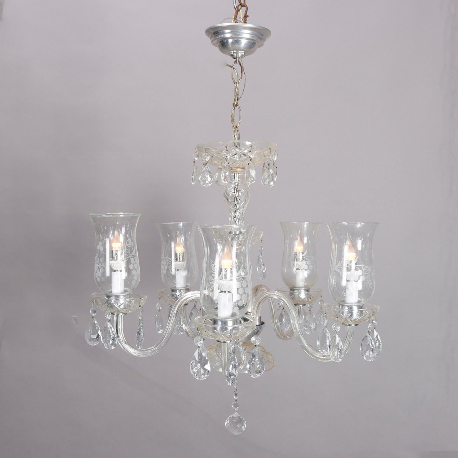 medium antique white 8 arm shallow french chandelier