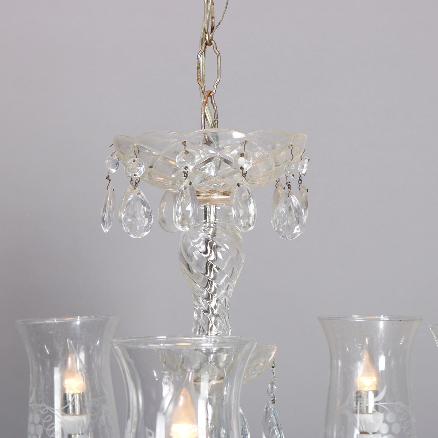 medium gold french 8 arm shallow chandelier