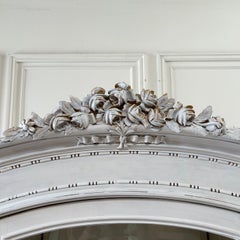 Vintage French Style Display Armoire in Painted White Finish