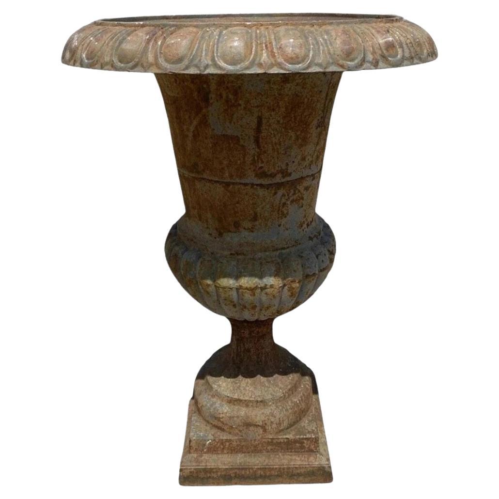 Urna Campana in ghisa grande 37" in stile francese vintage per fioriere da giardino all'aperto