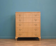 Vintage French Style Light Limed Chest Of Drawers, 1950s