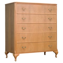 Vintage French Style Light Limed Chest Of Drawers, 1950s