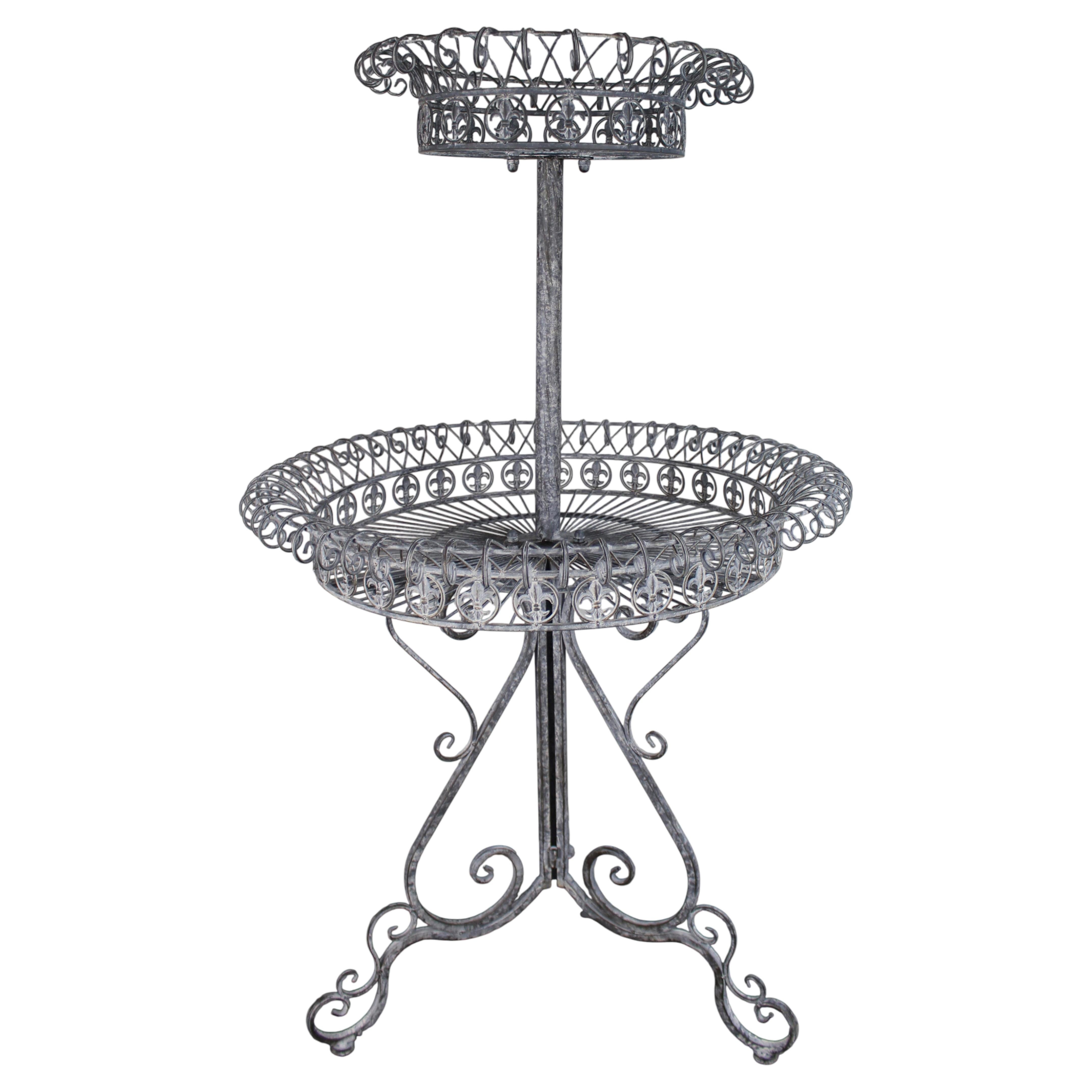 Portavaso da giardino in metallo in stile francese vintage