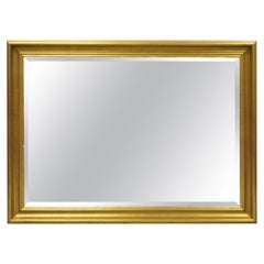 Specchio da parete con cornice in Wood Wood e foglia d'oro in stile francese vintage