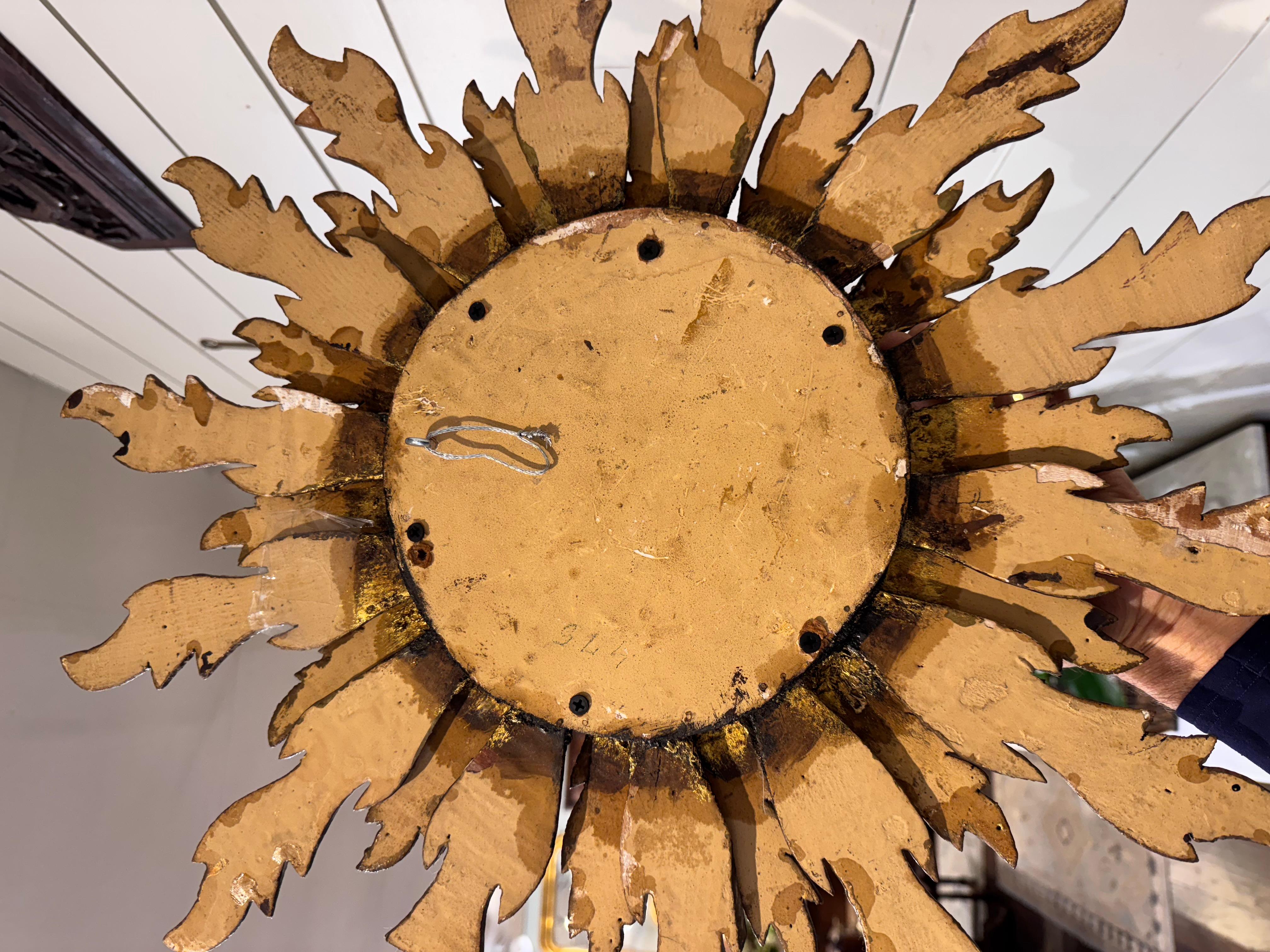 Vintage French Sunburst Mirror 1