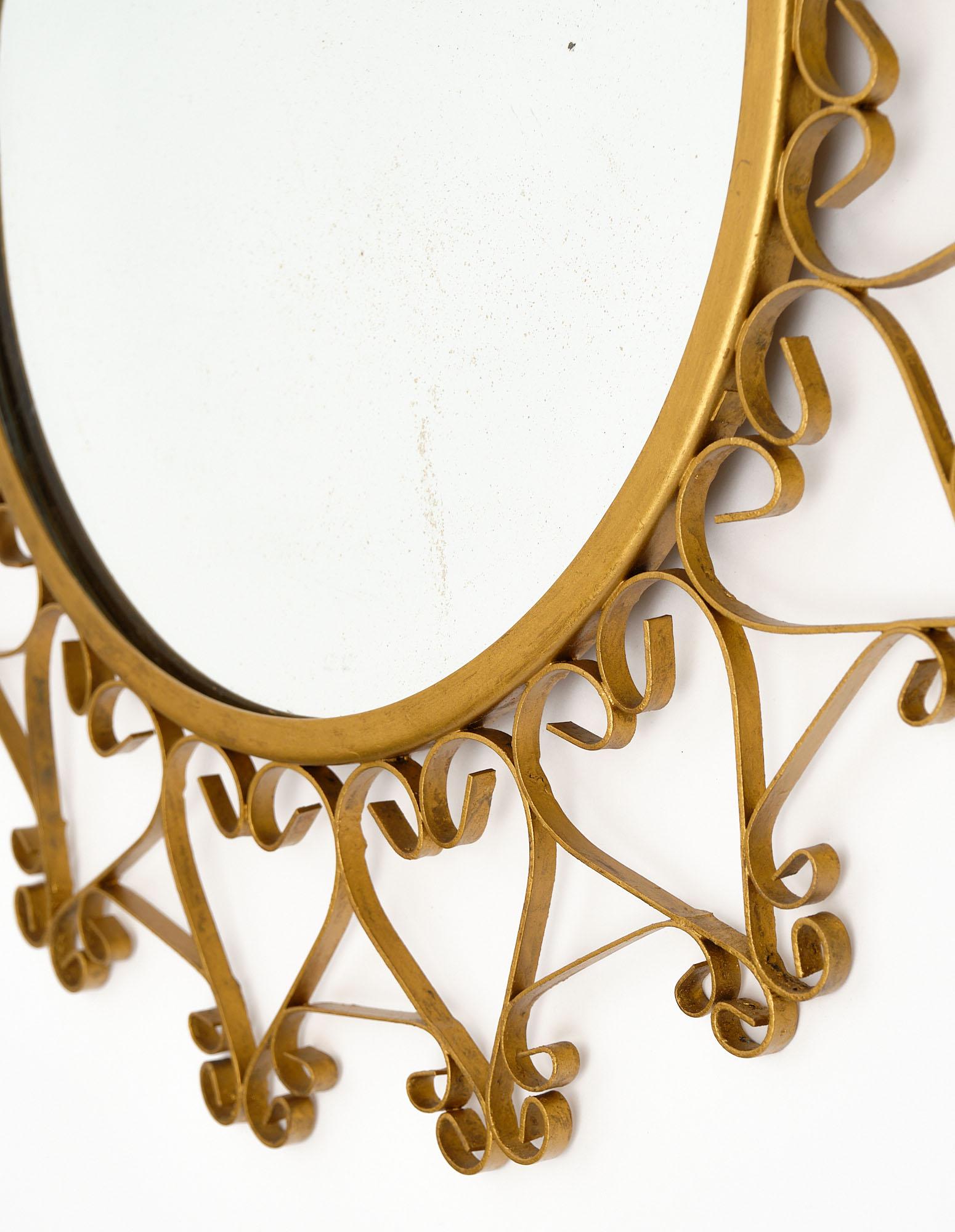 Vintage French Sunburst Mirror 1