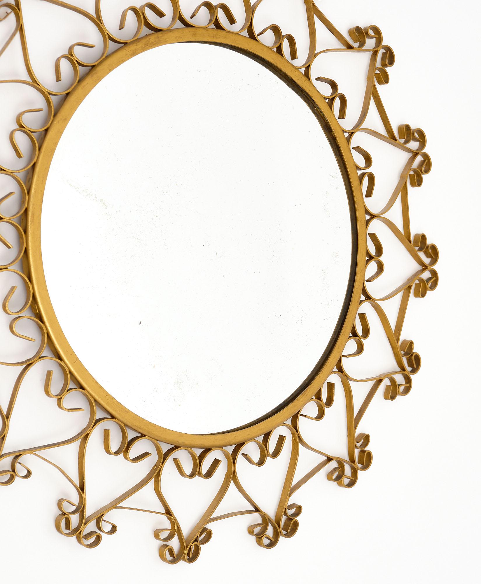 Vintage French Sunburst Mirror 4