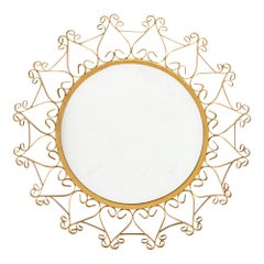 Vintage French Sunburst Mirror