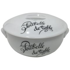 Vintage French Table Bin:: Poubelle de Table