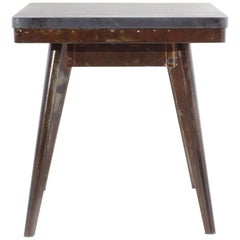 Vintage French Table with Honed Marquina Top