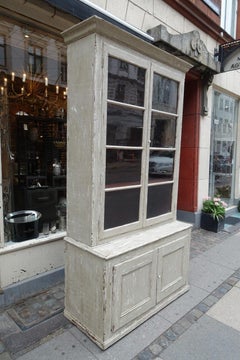 Vintage French Tallboy Vitrine Cabinet