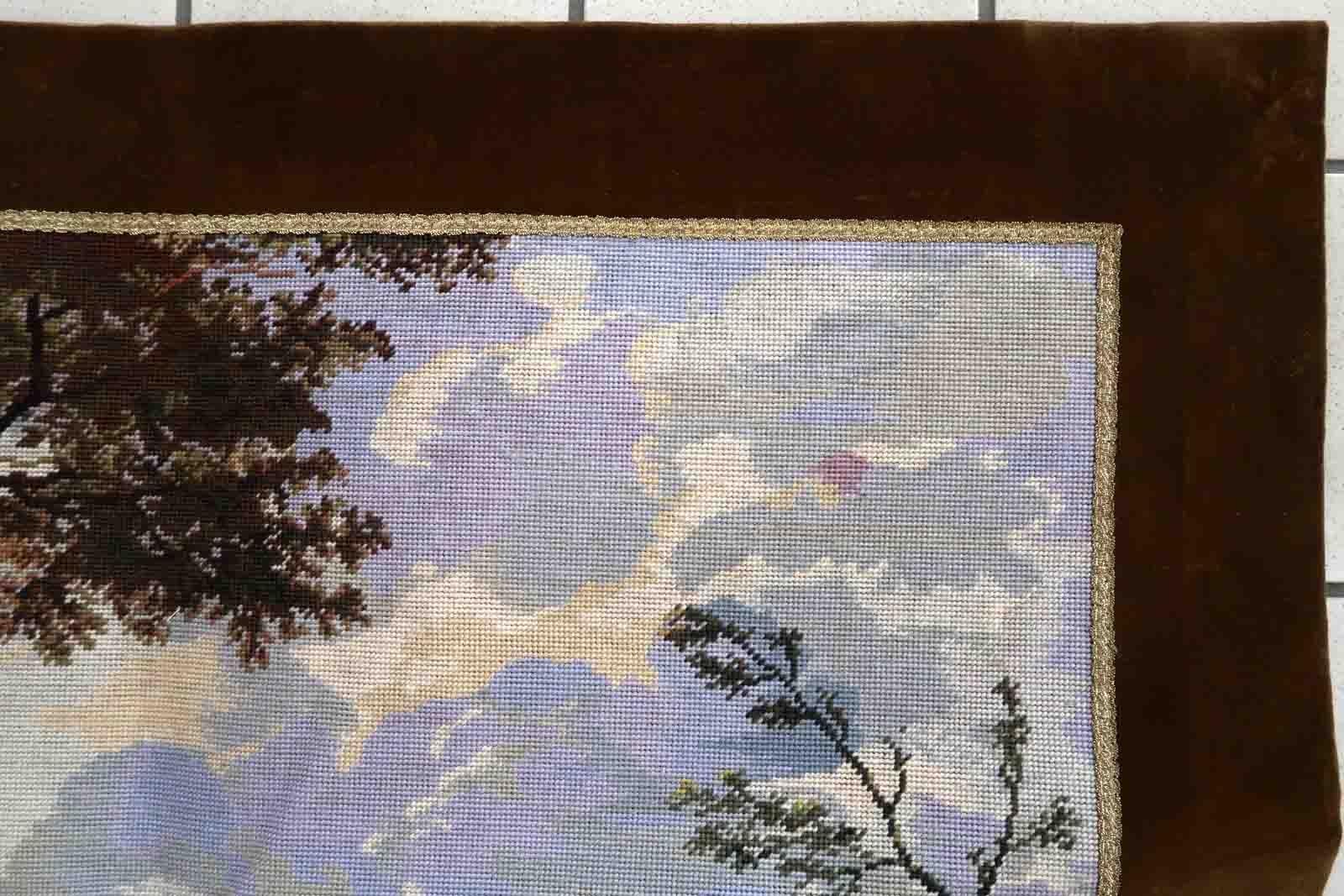 Vintage French Tapestry, 1960s, 1C974 For Sale 6