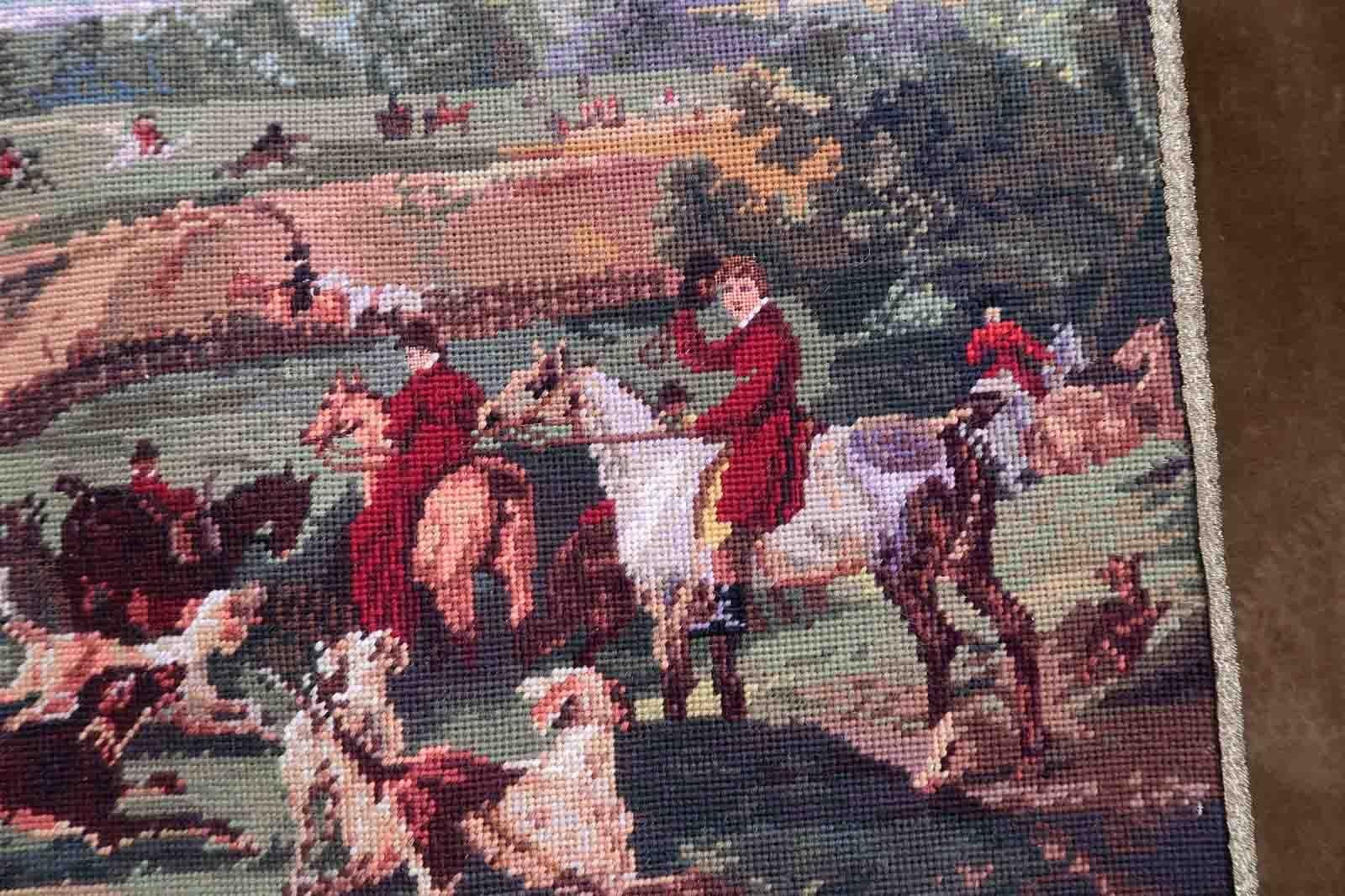 Vintage French Tapestry, 1960s, 1C974 For Sale 1