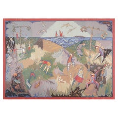 Vintage French Tapestry by Pinton Freres Gynning "Mid Summer Dance"