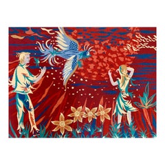 Vintage French Tapestry - "Le Premier Matin Du Monde" by Jean Lurçat