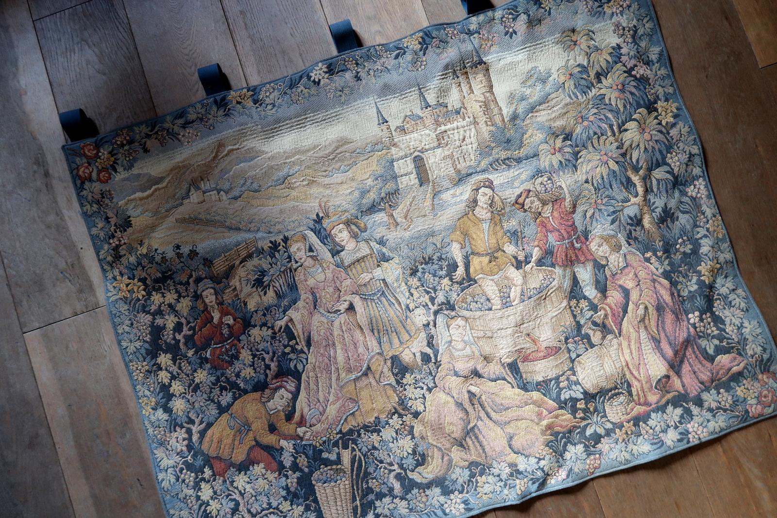 Tapiz francés vintage para colgar en la pared de Marc Waymel, 3' x 3,8', años 60 - 1C1193 en venta 3