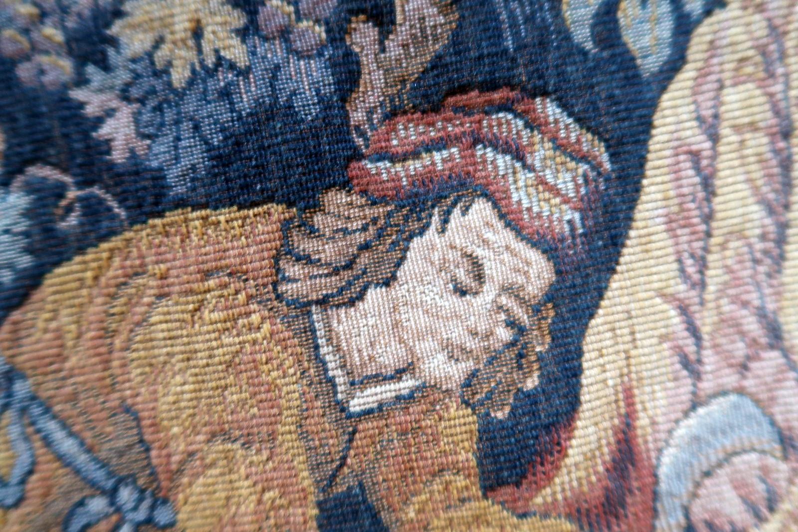 Tapiz francés vintage para colgar en la pared de Marc Waymel, 3' x 3,8', años 60 - 1C1193 en venta 6