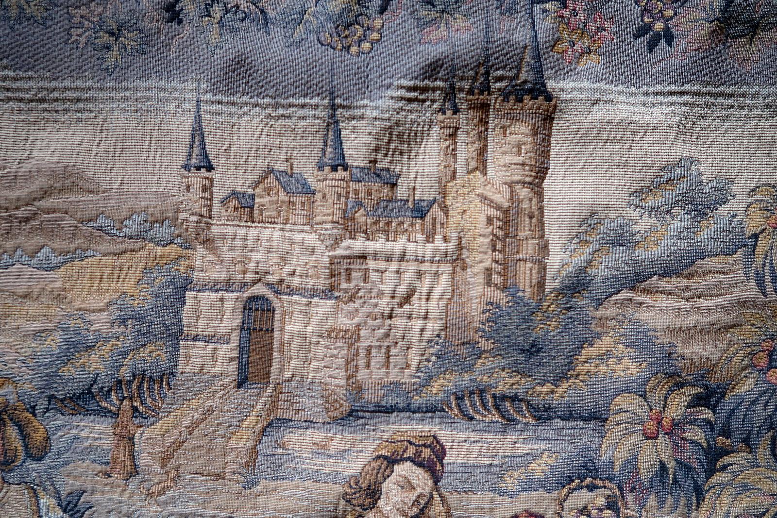 Tapiz francés vintage para colgar en la pared de Marc Waymel, 3' x 3,8', años 60 - 1C1193 en venta 1