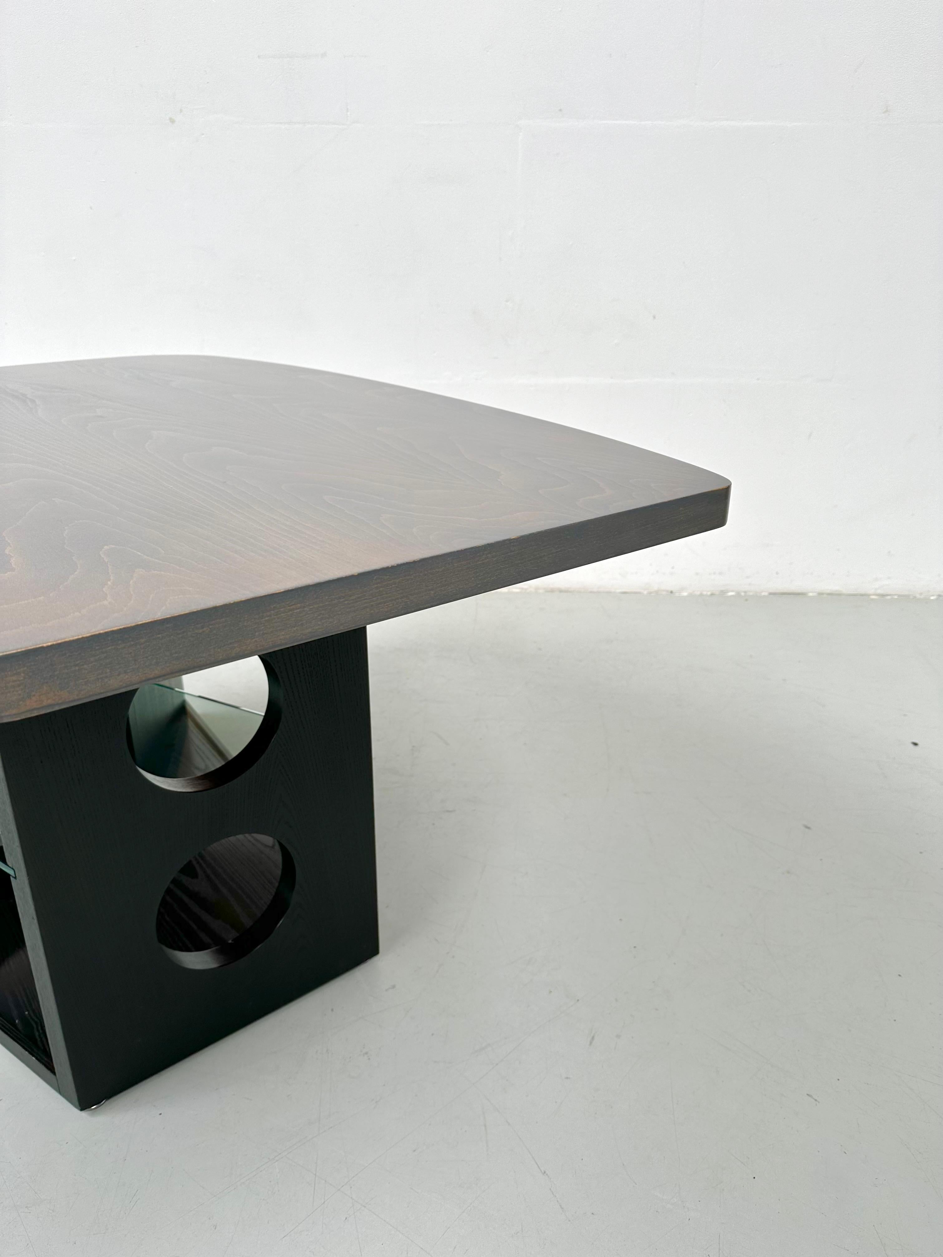 Vintage French Tecta M21 Desk / Table in Black and Silver By Jean Prouvé, 1980s. In Good Condition For Sale In Eindhoven, Noord Brabant
