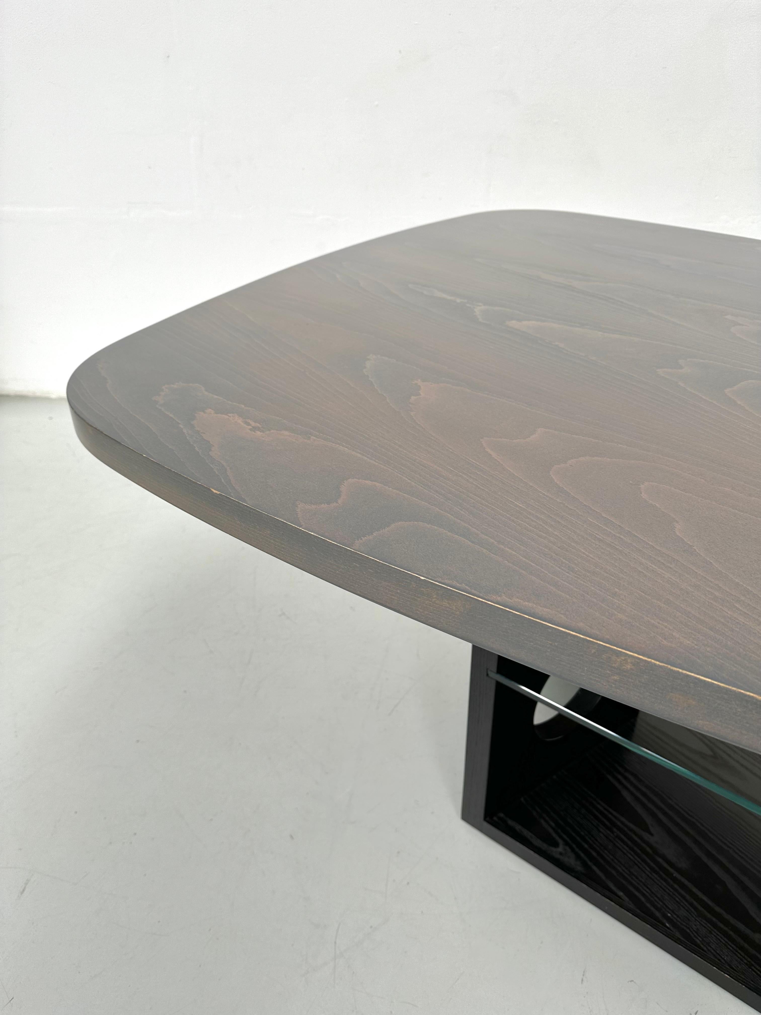 Late 20th Century Vintage French Tecta M21 Desk / Table in Black and Silver By Jean Prouvé, 1980s. For Sale