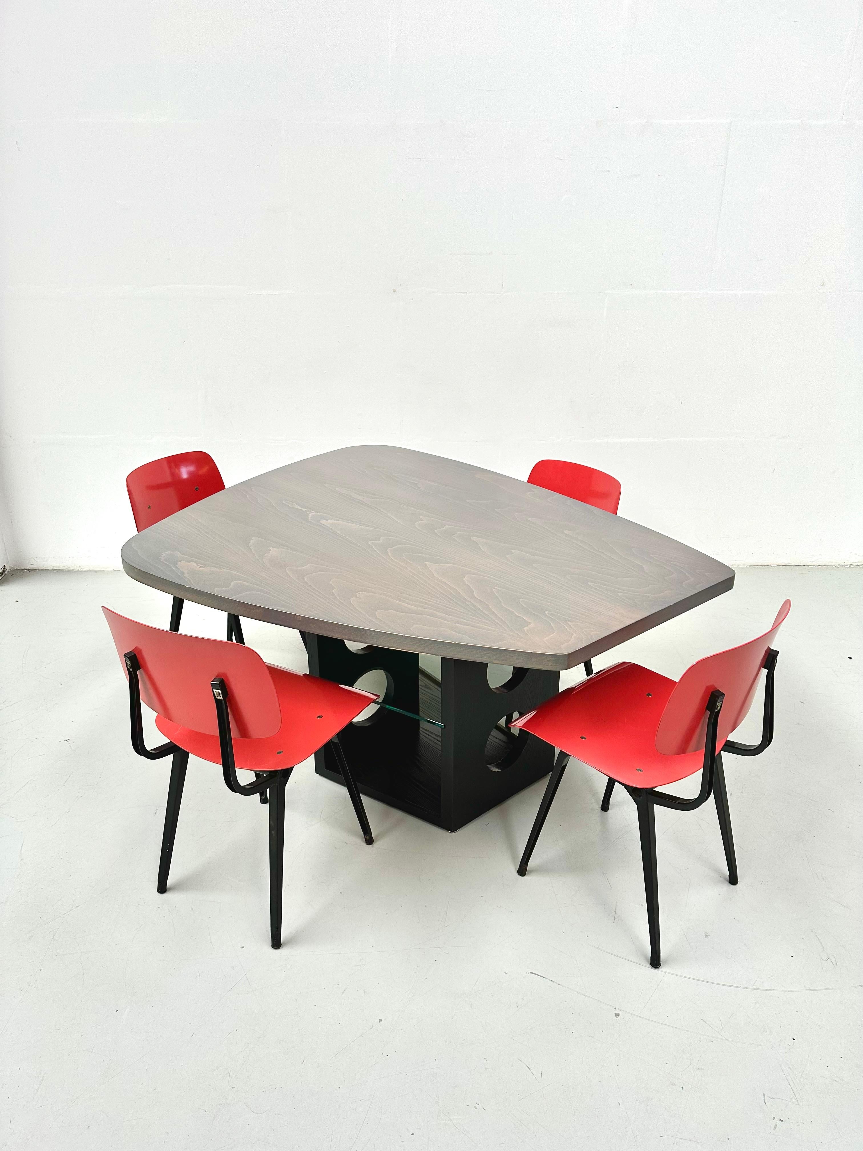 Vintage French Tecta M21 Desk / Table in Black and Silver By Jean Prouvé, 1980s. For Sale 1