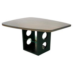 Bureau / Table vintage français Tecta M21 en noir et Silver par Jean Prouvé, années 1980.