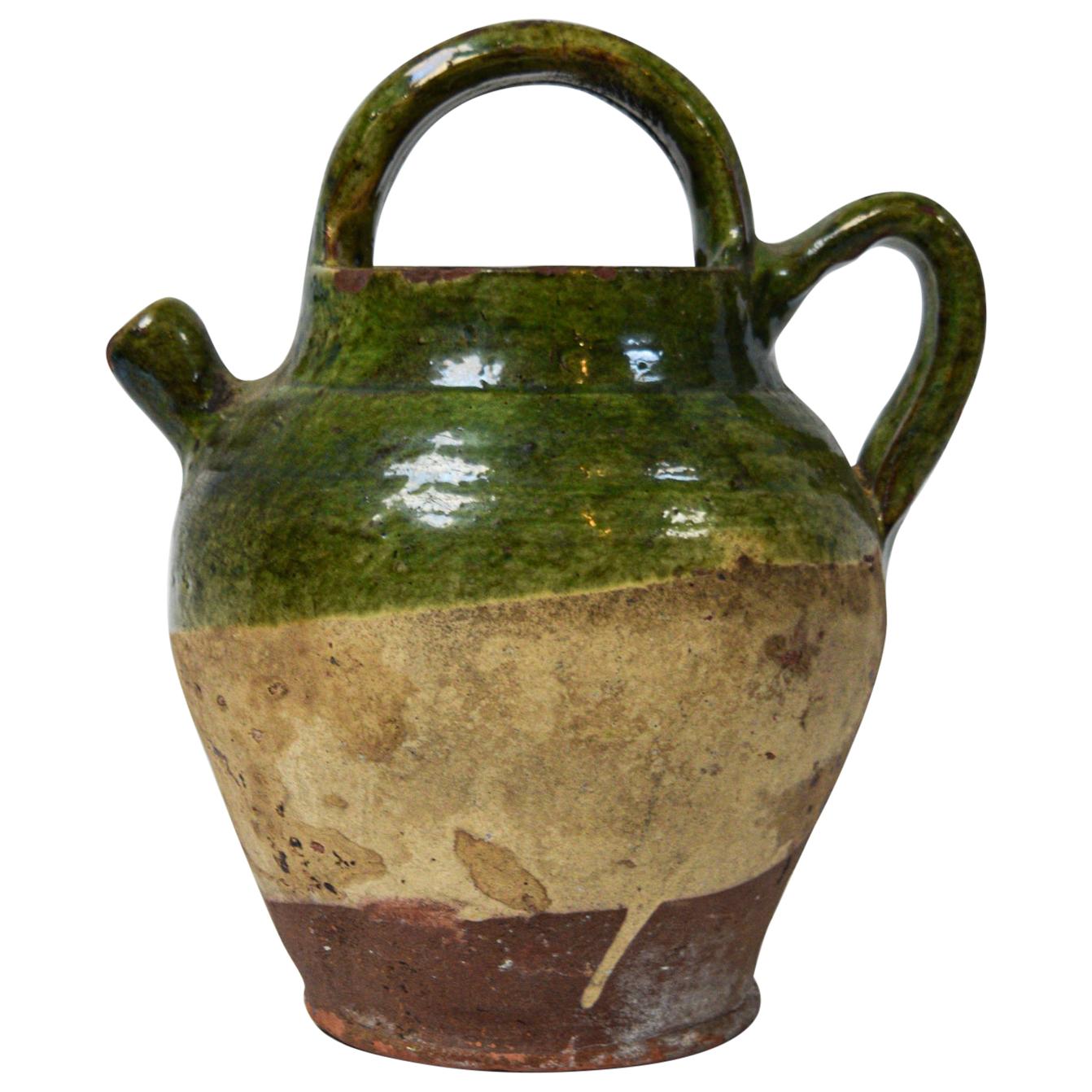 Vintage French Terracotta Confit Pot
