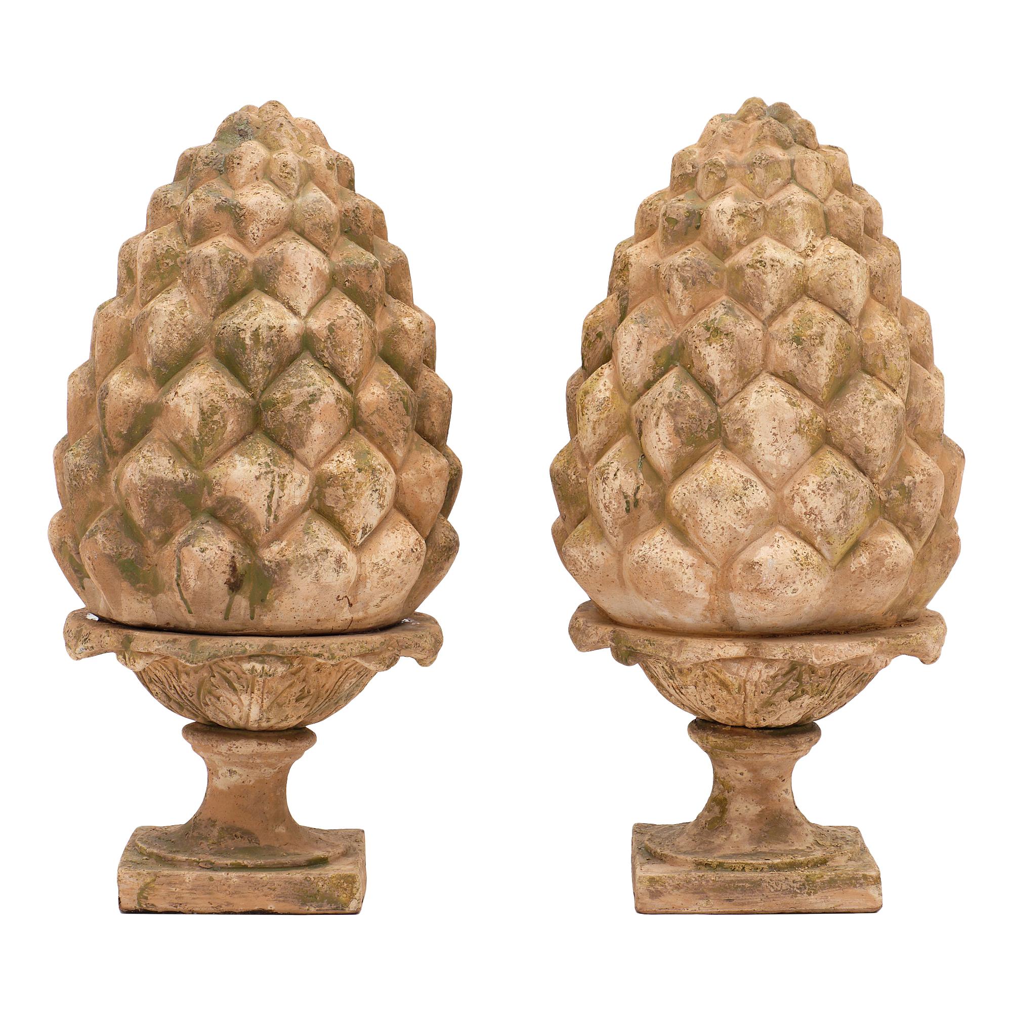 Vintage French Terracotta Pine Cones
