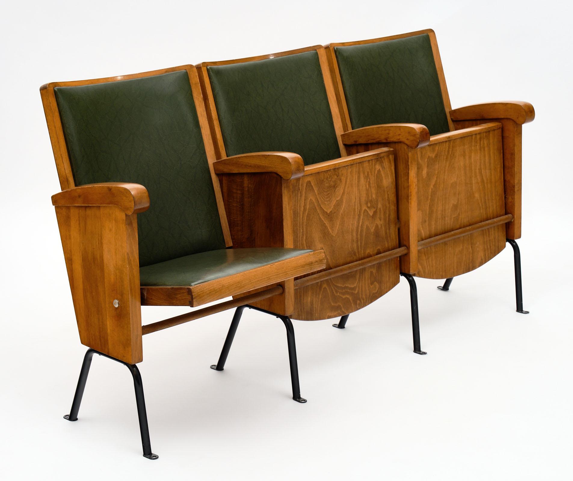 Vintage French Theater Seats In Good Condition In Austin, TX