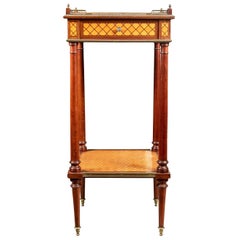 Vintage French Tiered Parquetry Stand