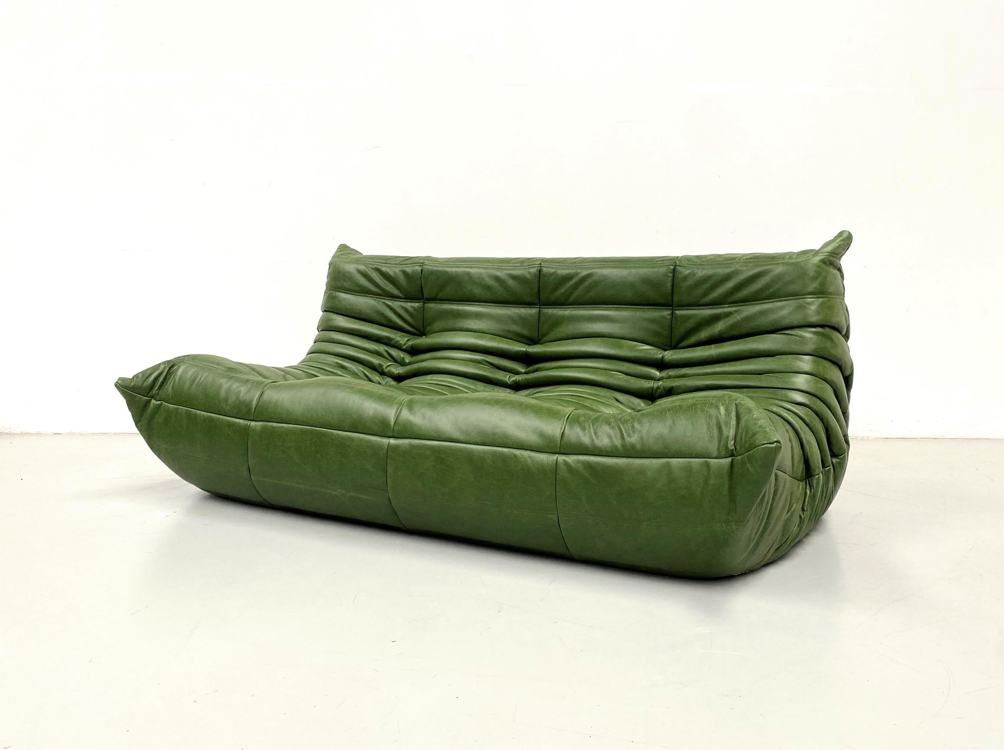 togo sofa green leather