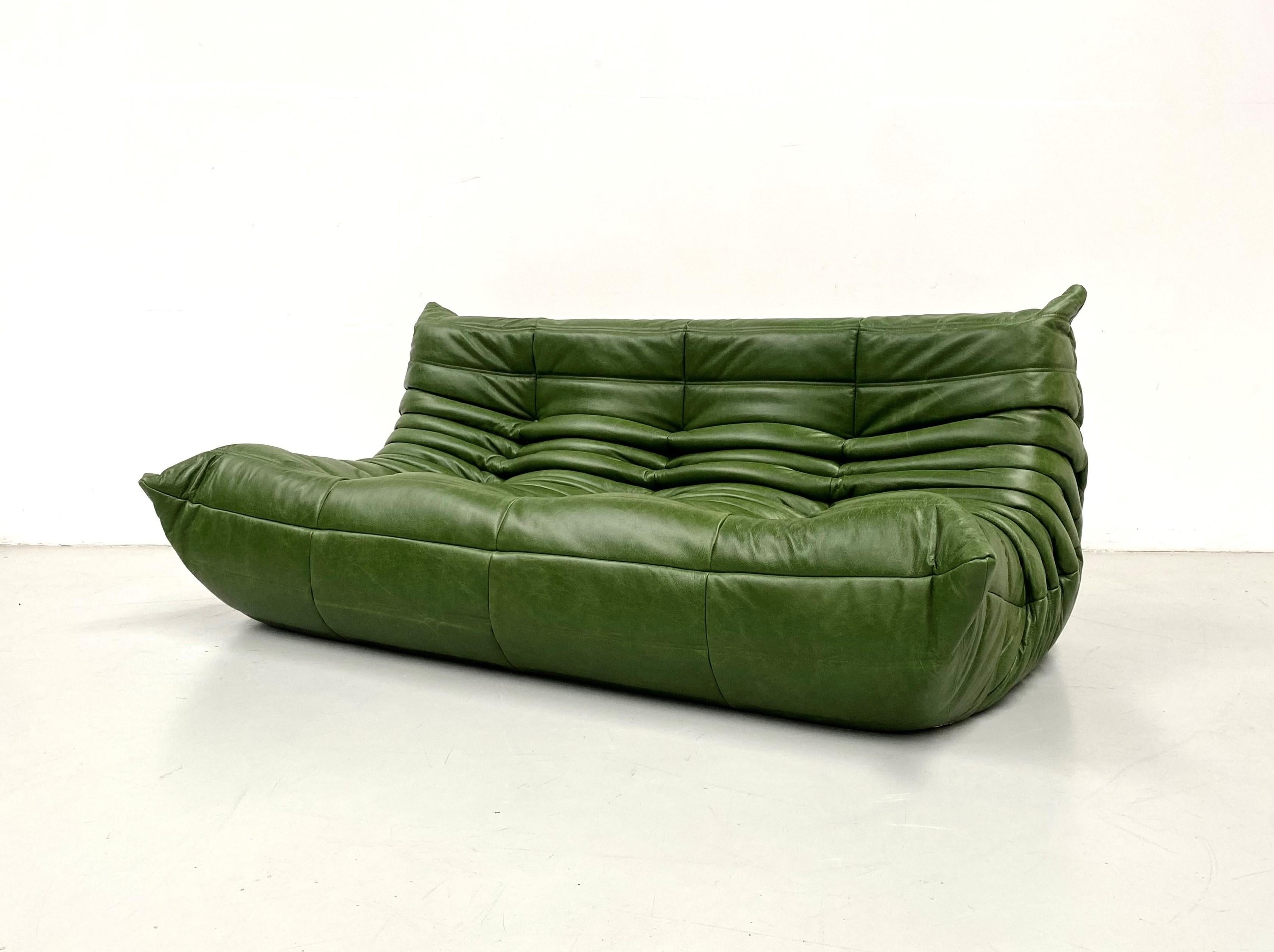 togo sofa green leather