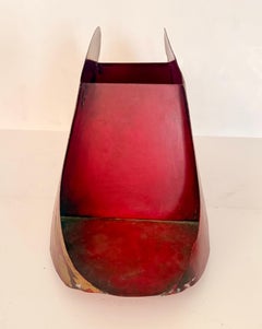 Vintage-Cachepot aus Blech im Stil eines napoleonischen Bicorne-Hutes, 1950