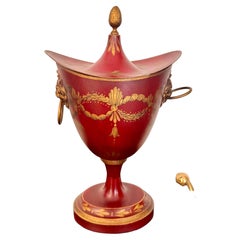 Vintage French Tole Chestnut Urn - Antique Decorative Object