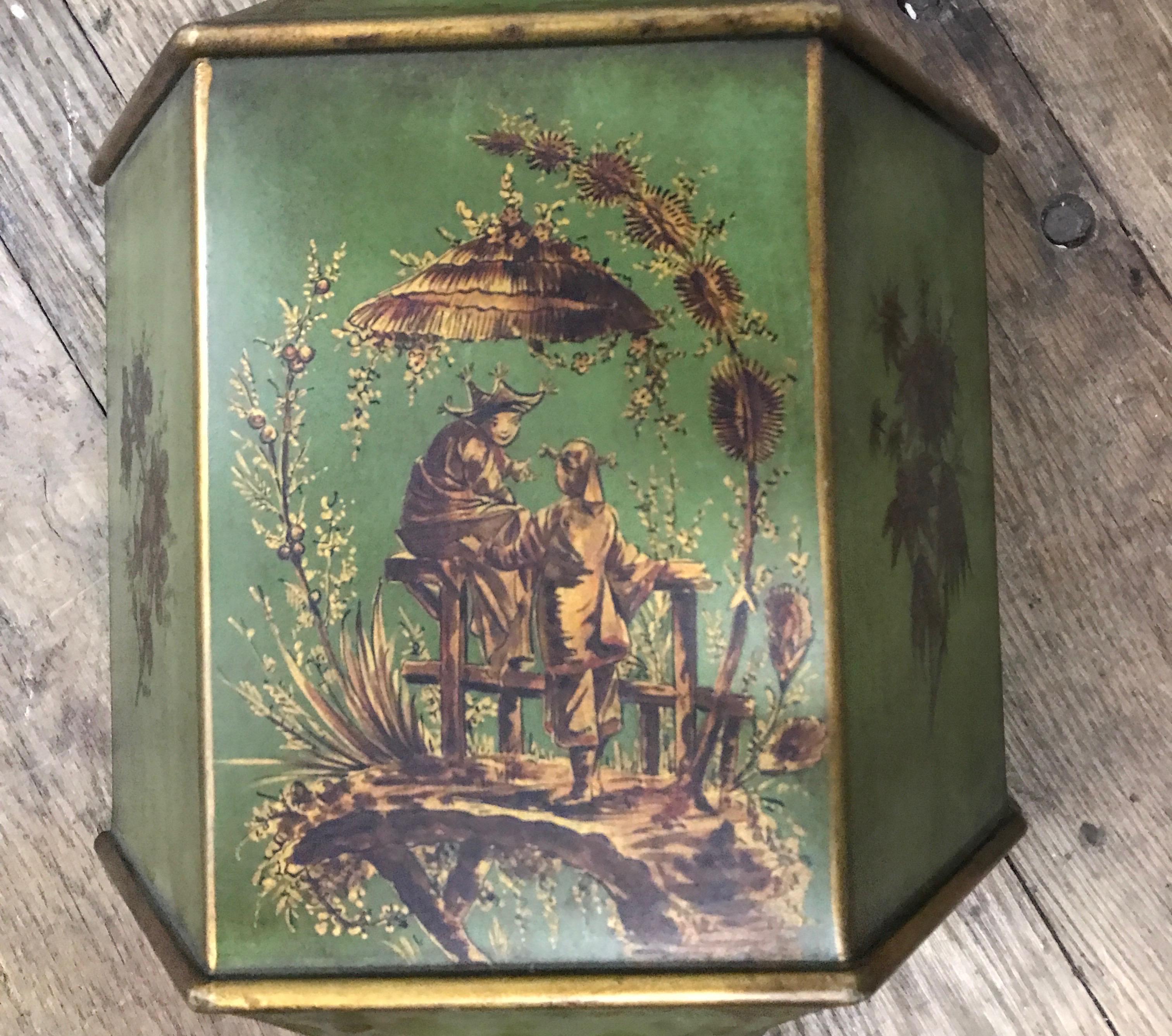 Vintage French Tole Chinoiserie Lavabo In Good Condition For Sale In West Palm Beach, FL