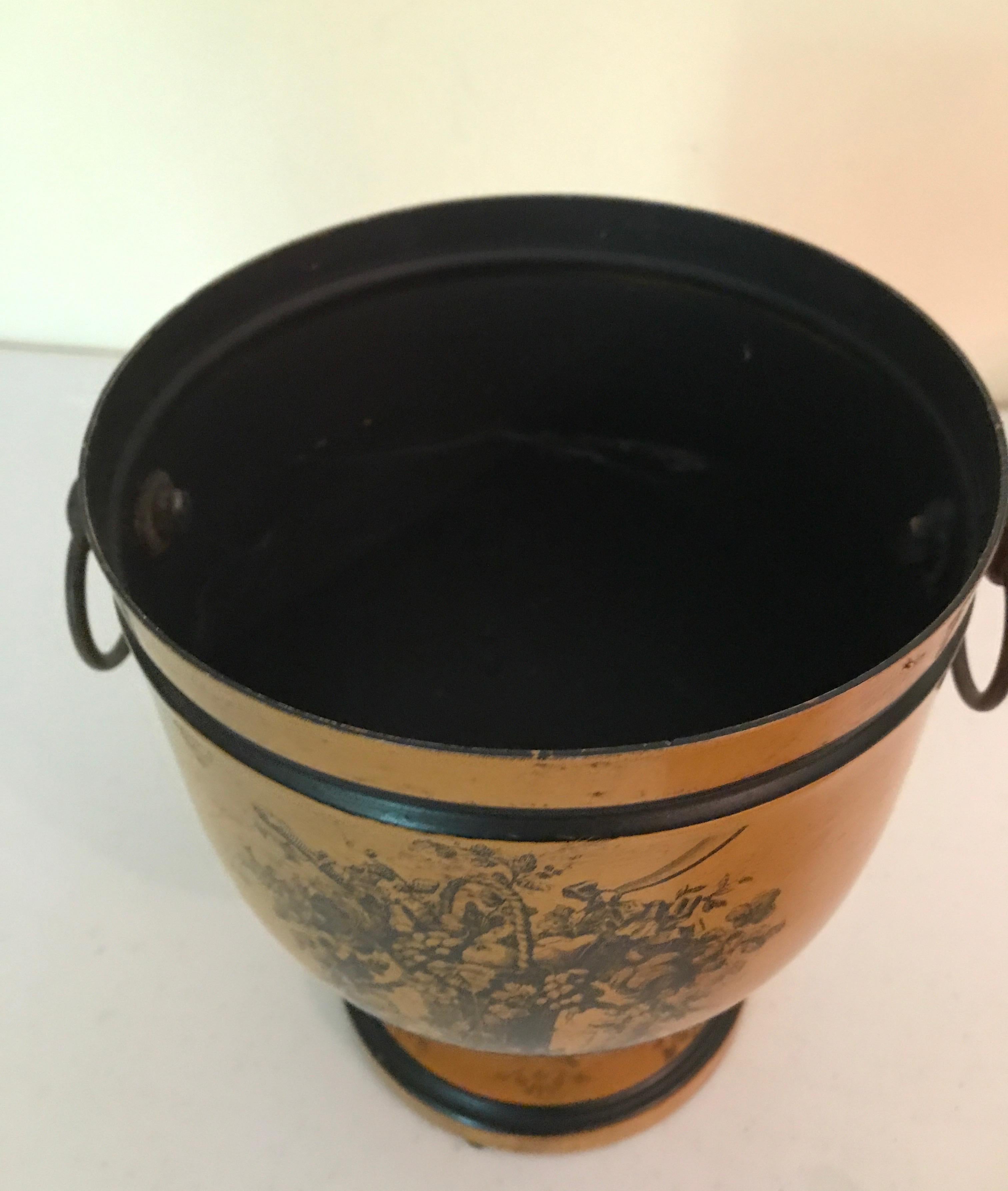 Vintage French Tole Lidded Urn In Good Condition For Sale In West Palm Beach, FL