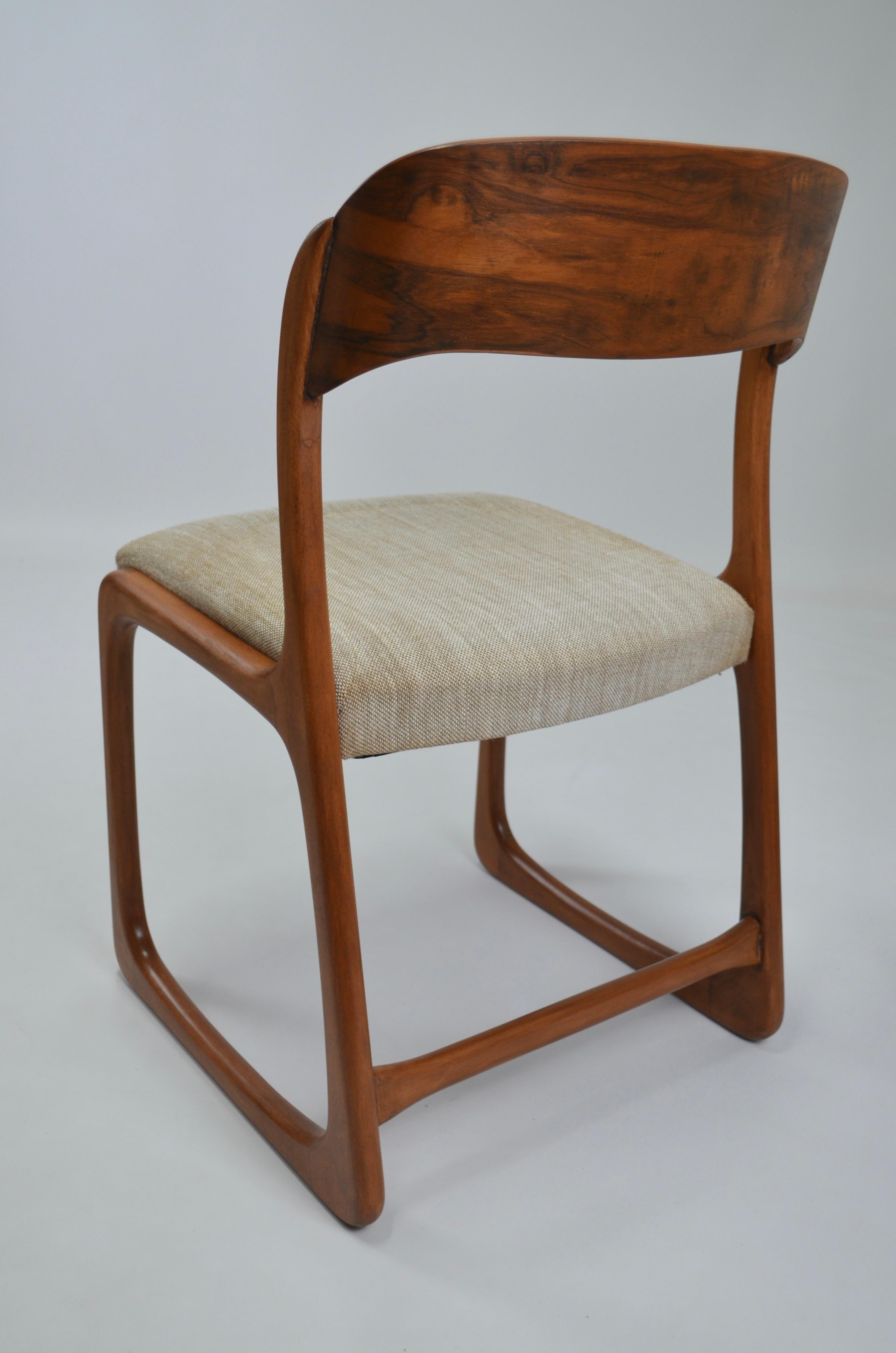 Vintage French Traineau or Sleigh Dining Chairs, Baumann, France, 60s For Sale 9