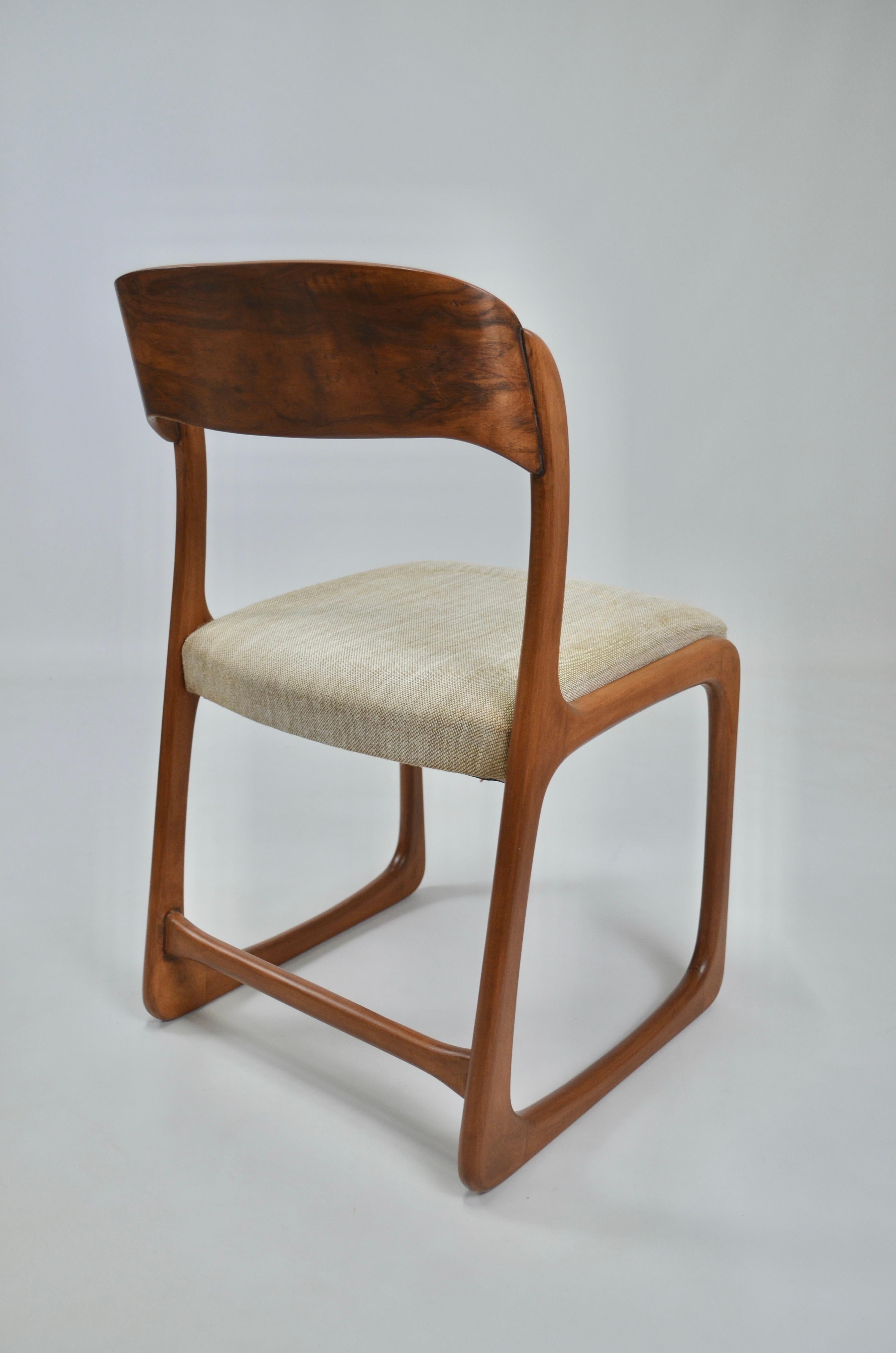 Vintage French Traineau or Sleigh Dining Chairs, Baumann, France, 60s For Sale 12