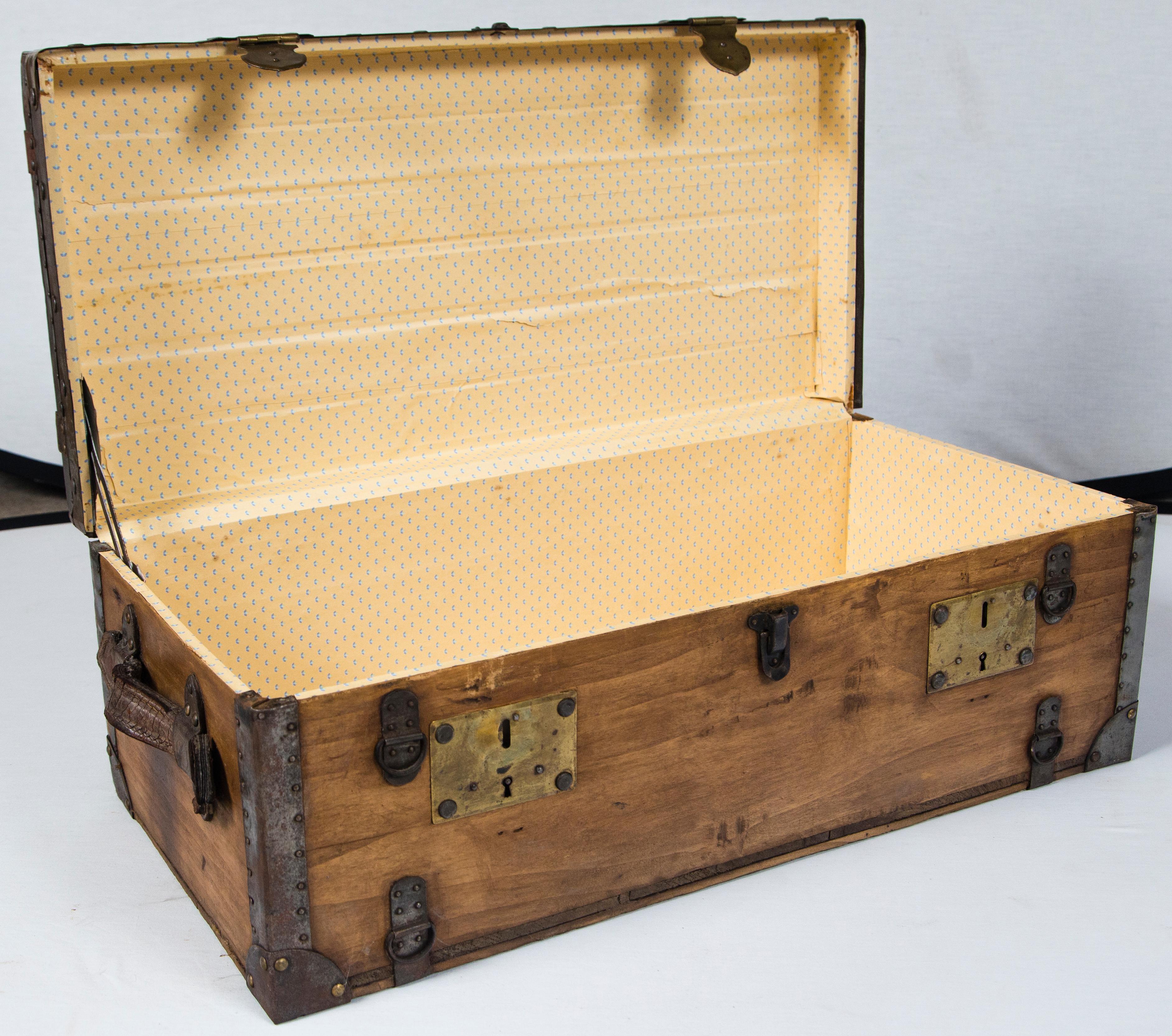 20th Century Vintage French Travel Trunk, circa 1920s