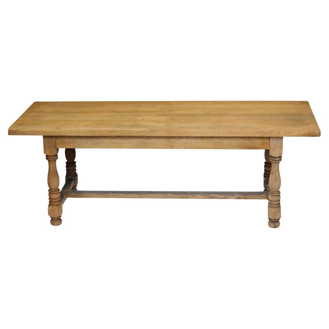 Table de ferme à tréteaux vintage française